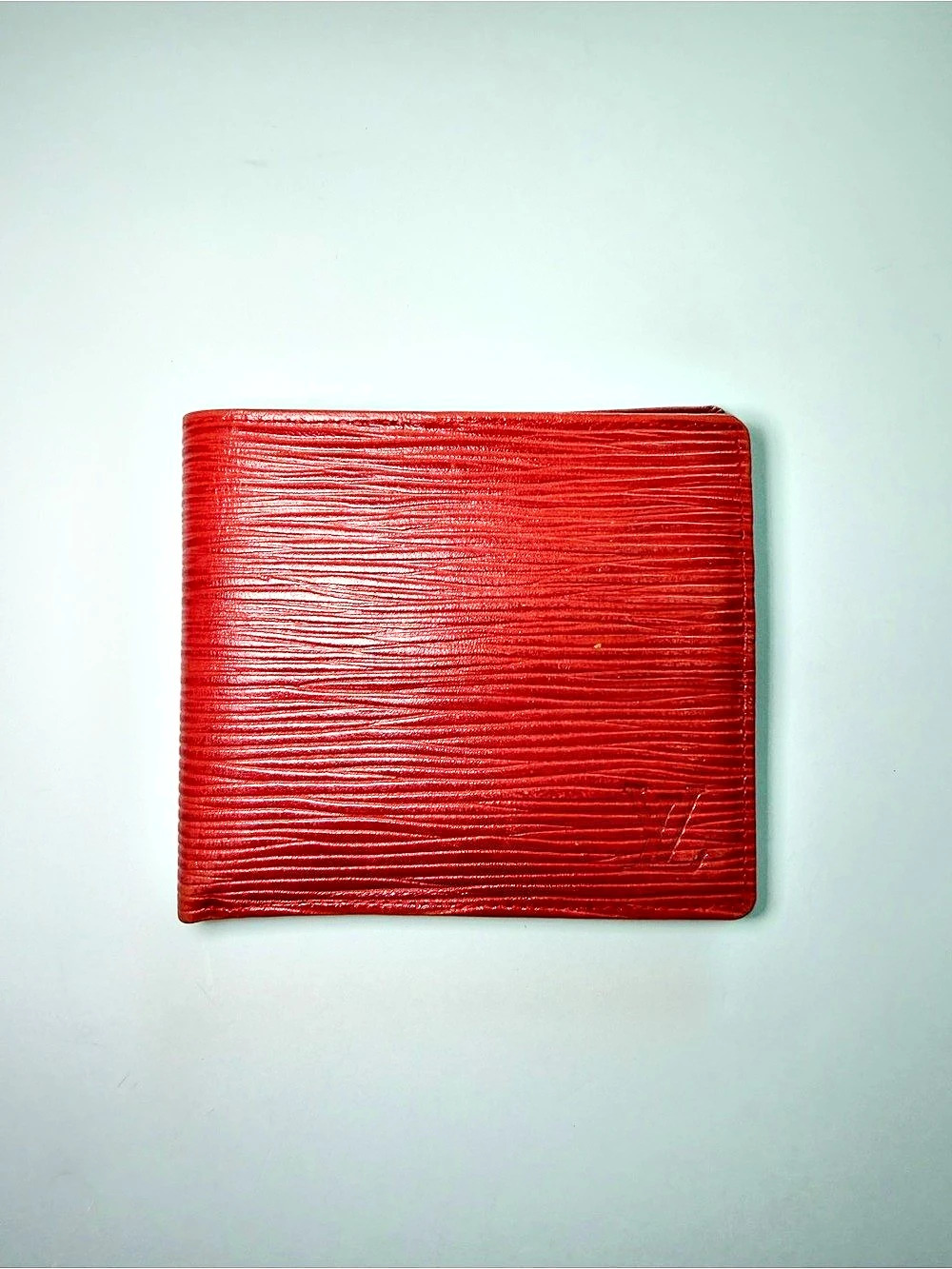 Red Leather Vintage Louis Vuitton Wallet